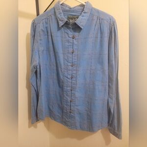 Woolrich Women's Sky Blue Button-Down Shirt